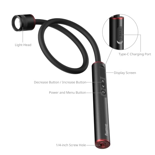 Image of SmallRig 3-Pack RM 01B Macro LED Light for Fungi Photography, 1800K-7500K | Adjustable Beam Bendy Light with OLED Screen, RGB Filters, Cold Shoe Adapter, Clamp, Diffuser, Barndoor, Stake, IP54 - 6226