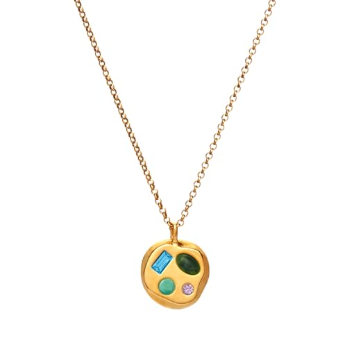 Birthdate 14k Gold Necklace for Women, The December Fourtheenth Pendant - 16-20in Adjustable 14 Karat Gold Chain with Lobster Clasp - Cadenas de Oro 14k Puro Para Mujer, Ladies Jewelry Birthstone