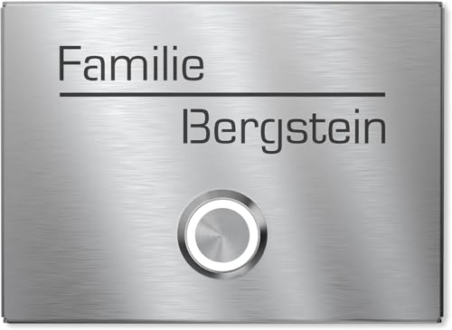 Timbre inalámbrico Graviers en acero inoxidable cepillado personalizado 2