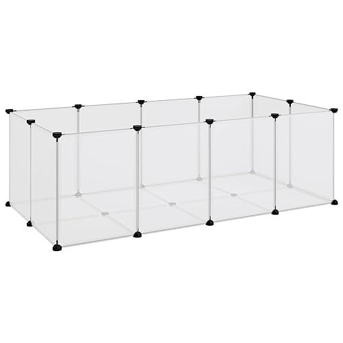 vidaXL Gabbia per Piccoli Animali Trasparente 144x74x46,5cm PP Acciaio