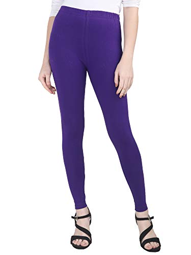 Image of Stylish Designer Soft Cotton Lycra Ankle Length Leggings for Women /Girls Suitable For Daily Casual Use