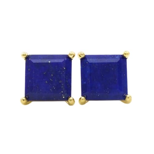 Boucles d'oreilles lapis-lazuli naturel argent doré le cadeau idéal pour elle