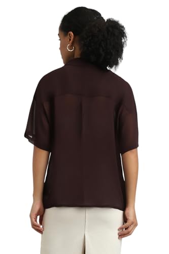 Image of Forever 21 Women Solid Regular Fit Shirt