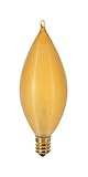 Satco S2706 25 Watt C11 Incandescent, Spun Amber, Candelabra Base, 120 Volts (Pack of 2)