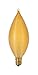 Satco S2706 25 Watt C11 Incandescent, Spun Amber, Candelabra Base, 120 Volts (Pack of 2)