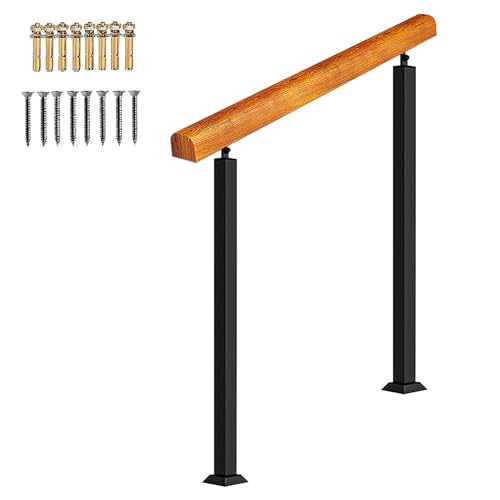Rambarde d'escalier extérieure en fer forgé avec kit de barreau complet pour marches