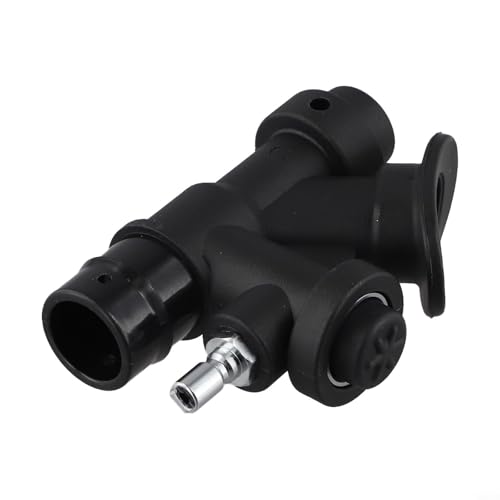 Scuba Diving K-Valve, 45 Degree Power Inflator for BCD, Compact and Lightweight Replacement Inflator Valve, Nylon and Brass Construction, Black