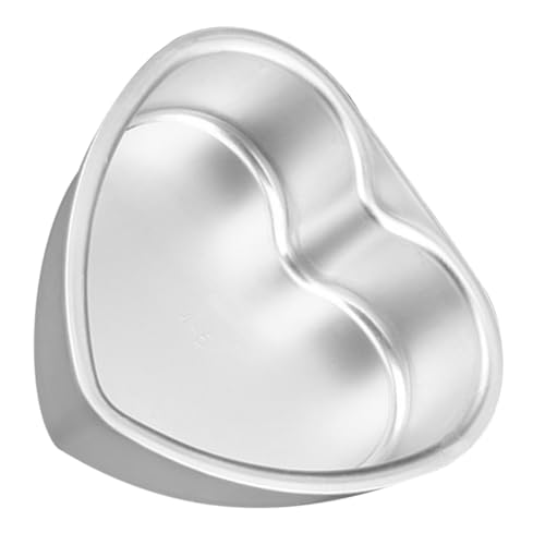 CLISPEED Molde Para Pastel Forma De Corazón 18 Cm, Aleación De Aluminio Anodizado, Base Desmontable Antiadherente, Para Repostería Casera y Tartas, Molde Práctico Para Hornear