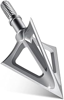 YIXINHONG 6-Pack Stainless Steel Fixed Blade Broadheads 100 Grain 1-1/8