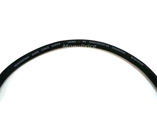 Image of Monoprice 1 /4-Inch TRS Male to Male Cable - 35 Feet - Black, 16AWG, Gold Plated - Premier Series
