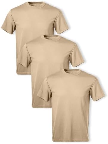 Soffe Men's Military Short Sleeve Crew T-Shirt, Cotton/Poly Blend, 3 Pack