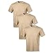 Soffe Men's 3-Pack Short Sleeve Crew Neck Military T-Shirt, Sand, Large