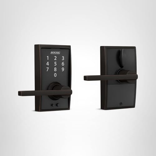 Schlage Touch Century Electronic Lock with Lever Handle, Touchscreen Keypad, Keyless Front Door Entry, Aged Bronze, FE695 CEN 716 LAT thumbnail 8
