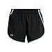 Under Armour Womens Fly by Shorts, (005) Black/Sky Blue/Reflective, Medium