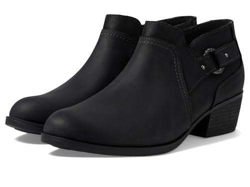 Clarks Women's Charlten Grace Ankle Boot, Black Oily, 8.5