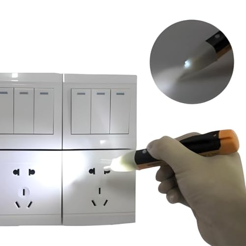 Caneta Detector De Tensão Chave Com Sinal Visual E Sonoro Voltímetro Teste De Voltagem Luz Profissio