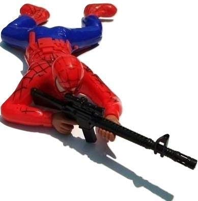 Boriva Present a Toy for Your Super Child with Super Hero Avengers Spiderman Crawling with Gun, Light and Sound ( Red Color )