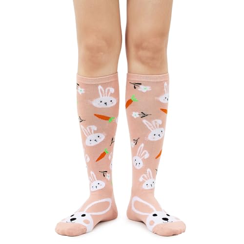 Image of American Trends Women's Knee High Socks, Novelty Holiday Printed Tall Tube Socks, Casual & Party Athletic Sports Stockings