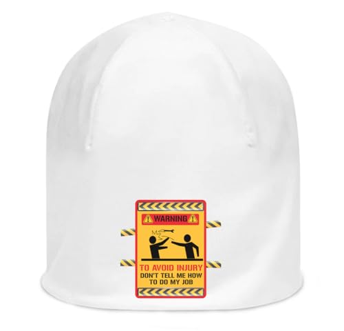 Bonnet blanc humour en coton fin stretch idéal pour le bureau et les sorties