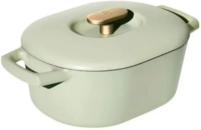 The Beautiful & GORGEOUS 6-Quart Enamel Dutch Oven by Drew Barrymore (Sage Green)