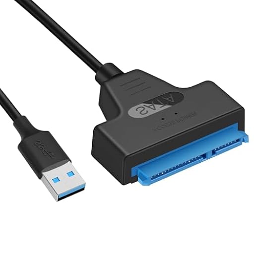 Vinmooog cable sata Adaptador sata a usb 3.0 Adaptador ssd usb Compatible con discos duros externos e internos SSD/HDD de 2,5 pulgadas Compatible con los sistemas operativos Windows, Mac y Linux | Ya disponible en tu tienda friki favorita! En mundofriki.es!