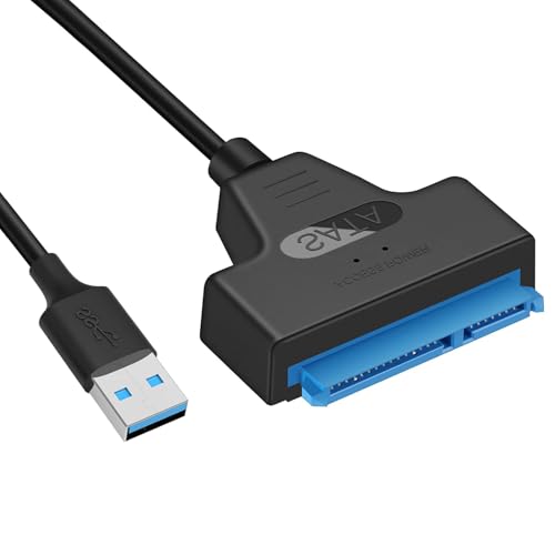 Vinmooog Cable sata to usb Adaptateur usb sata Compatible avec les disques durs externes et internes Adaptateur SSD/HDD 2,5 pouces Compatible avec les systèmes d'exploitation Windows, Mac et Linux