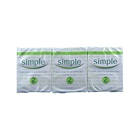 THREE PACKS of Simple Soap Bar 125g Twin Pack Cover