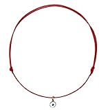 14k Gold Evil Eye Cord Anklet Bracelet for Women Men Teen Girls Adjustable Lucky Anklet Protection R