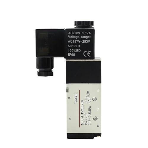 Électrovanne électrique 4V210-08 pour pilotage de gaz et air avec raccords PC 4mm