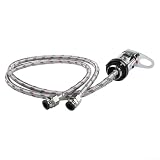 Grifo mezclador de ducha de acero inoxidable de 12 pulgadas con extremos de ajuste a presión de 12 mm para autocaravanas y autocaravanas, incluye kits de montaje y características de mezclador