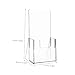 SHOWERORO 2pcs Acrylic Display Stands Brochure Magazine Holder Conference Booth Display Office Storage Shelves Easy Installation