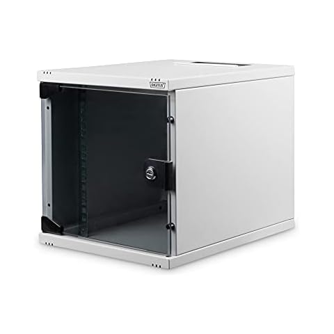 Digitus Network Cabinet 10 inch - 6 Rack Units - Wall mounting - HxWxD 330x312x400mm - Loading Capacity 30kg - Usable Depth 309mm - Gray Cover
