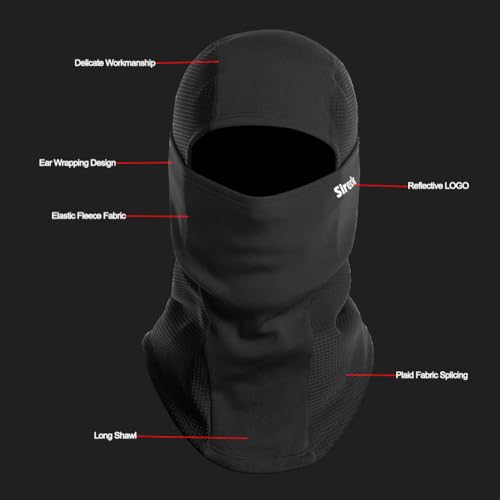 Image of Sireck Ski Mask Balaclava,Fleece Thermal Face Mask Cover, Windproof Warmer Winter Scarf Mask,Men Women Cold Weather Neck Hood