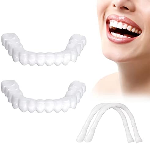 Fake Teeth,Veneers Teeth for Women and Men Used to Cover Missing, Material, Irregular,Teeth（2PC）