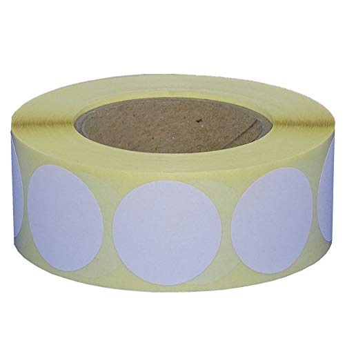 Pastilles adhésives sur rouleau - Ø 30 mm - 1000 pièces (blanc, amovibles) Cover