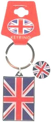 ElgateUnion Jack With Disc Metal Keyring