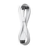 CableMod Universal Pro ModFlex Sleeved 12V-2x6 12VHPWR 90° StealthSense Direct PCIe Cable (Variant A, White)