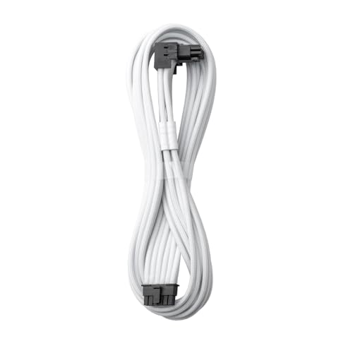 CableMod Universal Pro ModFlex Sleeved 12V-2x6 12VHPWR 90° StealthSense Direct PCIe Cable (Variant A, White)