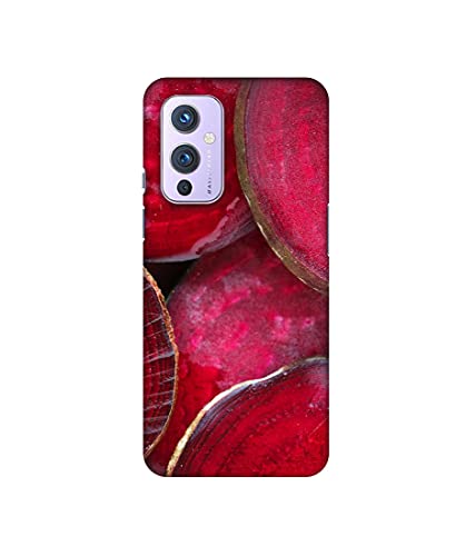 Image of Amazon Brand - Solimo Designer Red Texture 3D Printed Hard Back Case Mobile Cover for OnePlus 9