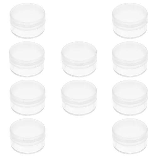 Hemobllo Watch Parts Storage Box - 10 Pcs Watch Parts Box Plastic Storage Containers Clear Mini Round ES for Screws Watch Repair Tool, Diameter 30mm, Height 16mm