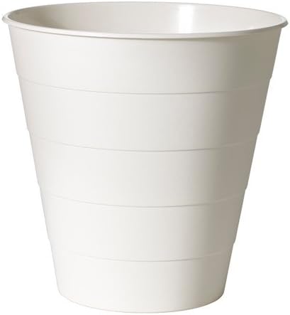 Ikea FNISS Plastic Open-Top Waste Bin, (10 L, 3 Gallon, White)
