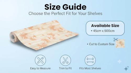 Image of Dribble (45cm X 500cm) Eva Shelf Liner Mat Roll, Non Slip Drawer & Cabinet Liner for Kitchen, Waterproof Oilproof Washable Fridge Mat, Anti Skid Multipurpose Mat (Palm Paradise Yellow)