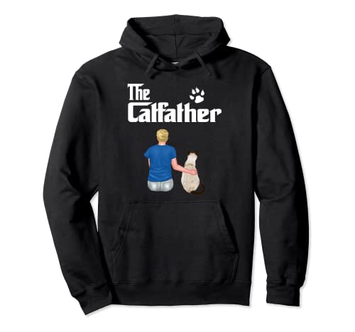 The Catfather Siamese Cat Dad Funny Kitty Cats Loves Sudadera con Capucha