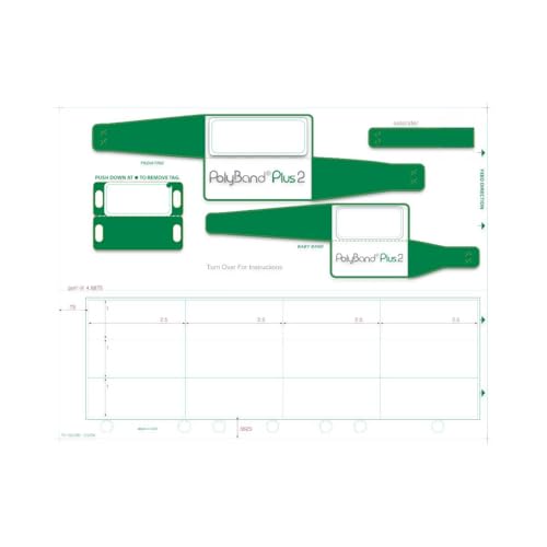 Laser Wristband with Labels, 8-1/2" x 11", Pediatric,1000,Box,PLYB300B