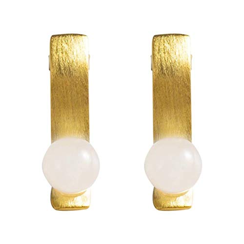 Boucles d'oreilles S925 ethniques en néphrite à porter au quotidien ou en soirée