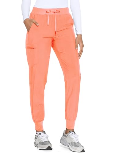 Image of COZYFIT Womens Scrub Pants - Soft Stretch Yoga Style with 5 Pockets, Slim Fit Jogger Scrubs Pants for Women