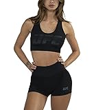 UFC Essential Booty Shorts – Active Clothes for Women – Dry-TEX Technology – Blended Polyester Black SM One Size