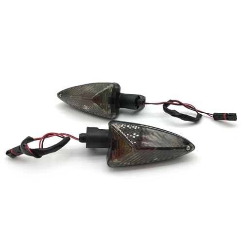 SPNUVR 2Pcs Motorcycle Turn Signals Fit For BMW F650 700 800 GS 2010-2016 R1200 K1200R K1300S S1000 RR 2010-2014 Turn LampBulb (Short handle and Smoke)