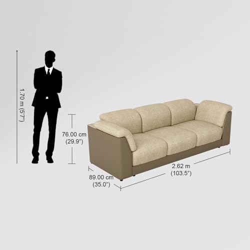 Image of GODREJ INTERIO Broadway V2 3 Seater Sofa Fabric