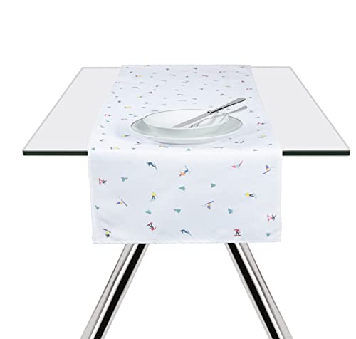 Excelsa Cortina Table Runner, White, Cm. 45 x 140
